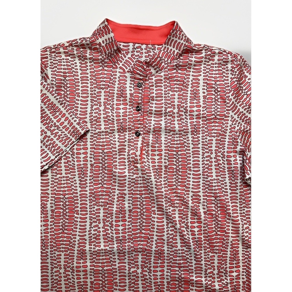 Tail Golf Shirt‎ Women's Med Neon Collarless Athleisure Stretch Sports Preppy